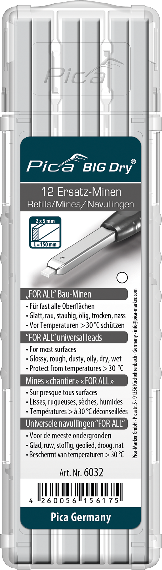 Pica BIG Dry Ersatzminen 6032 Weiß