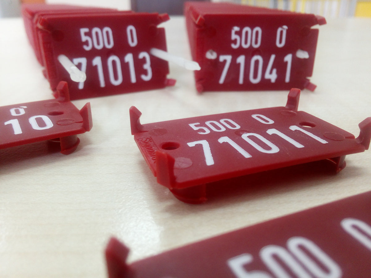 Маркувальні бирки Signumat Forstline тип 02, червоні, 1000 шт.