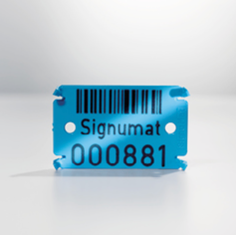 Маркувальні бирки Signumat Colourline Industry HELLBLAU тип 02, світло-сині, 1000 шт.